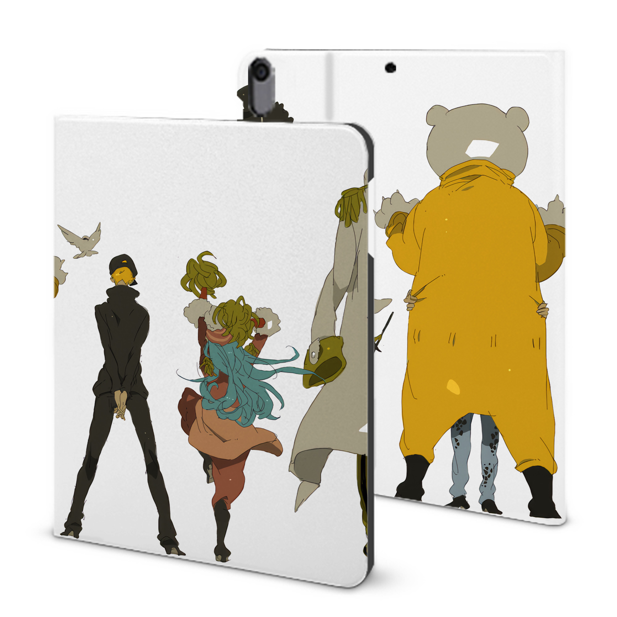 ワンピース ONE PIECE IPad ケース ブック型 PUレザー TPU 耐衝撃 軽量 薄型 ペン収納なし 全面保護 IPad 各モデル対応